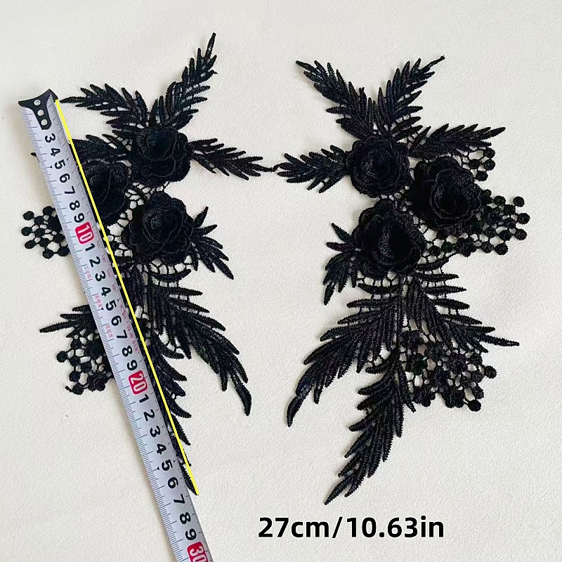 2 ชิ้น/1 คู่ ชุดเย็บปักถักร้อย - Applique Patch Flower บทวิจารณ์และราคา