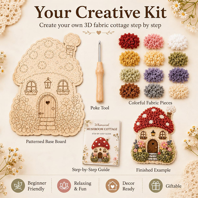 ชุดงานฝีมือ DIY บ้านเห็ด 3 มิต - Embroidery Craft บทวิจารณ์และราคา