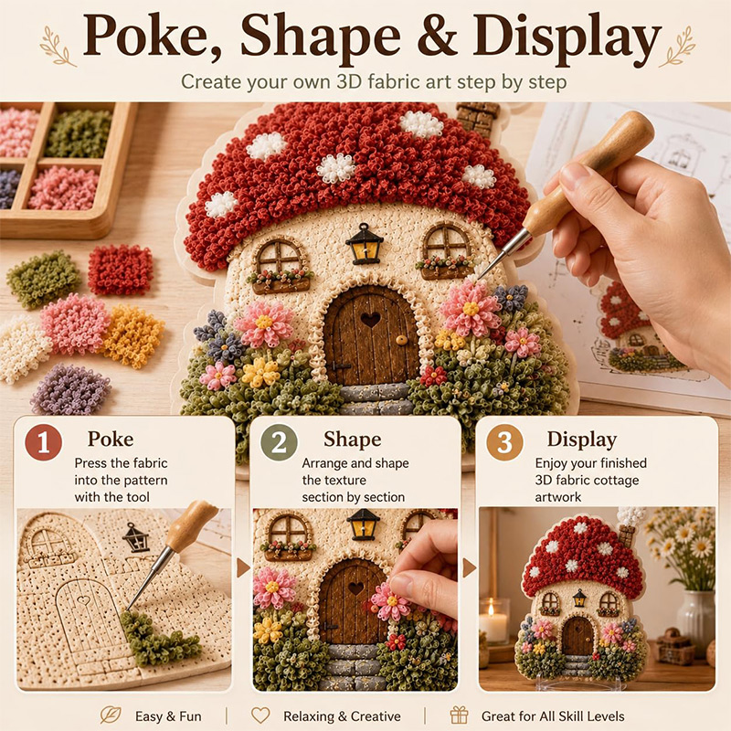 ชุดงานฝีมือ DIY บ้านเห็ด 3 มิต - Embroidery Craft บทวิจารณ์และราคา