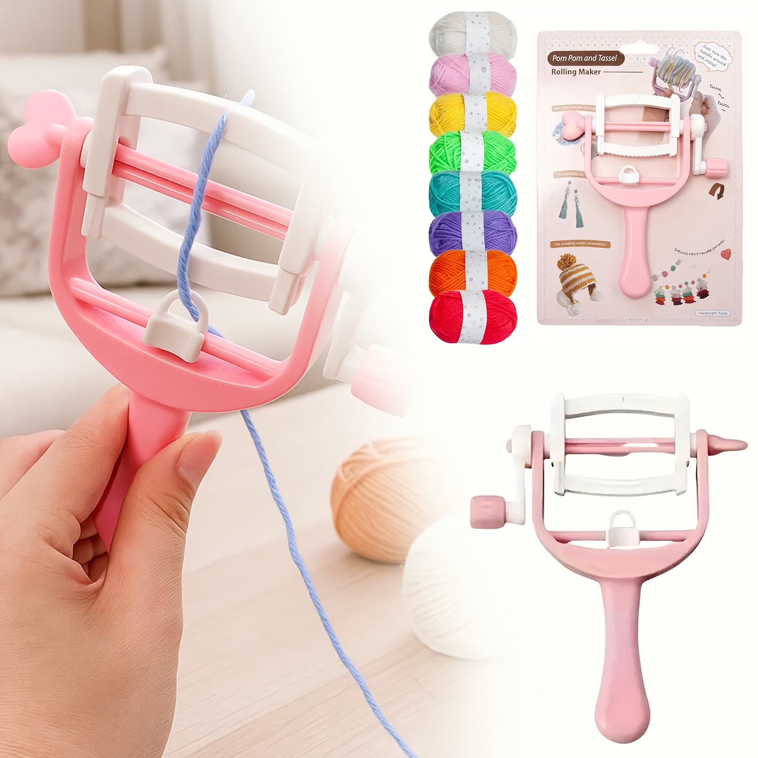 เครื่องทำพู่ไหมพรมแบบมือหมุน เ - Pom Pom Maker Tool บทวิจารณ์และราคา