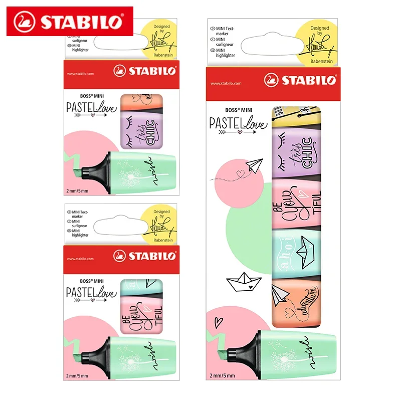 3/6 สี/ชุดเยอรมัน STABILO Mini - Stabilo Marker Boss บทวิจารณ์และราคา