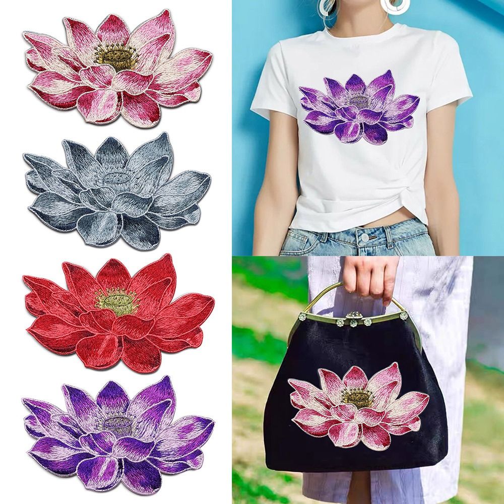 กระเป๋าปัก tempelan Bunga บัวแ - Applique Patch Flower บทวิจารณ์และราคา