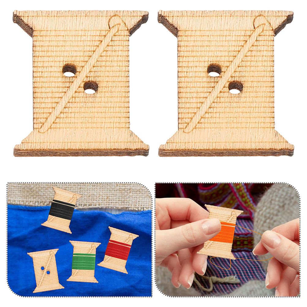 100 ชิ้น บ็อบบินไม้สำหรับจัดเก - Embroidery Craft บทวิจารณ์และราคา